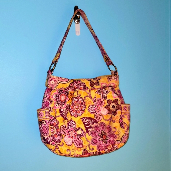 Vera Bradley Bali Gold One Strap Shoulder Bag & Wallet - Picture 1 of 8